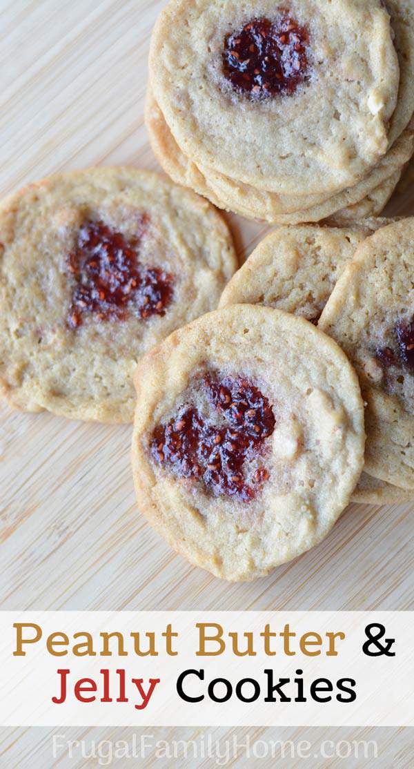 Peanut Butter and Jelly Cookies, these easy and simple peanut butter and jelly cookies make a great dessert or gift. The would make a great addition to a Christmas cookie plate. They are soft baked and a little chewy, just perfect for a peanut butter cookie. When I make these they disappear quickly.