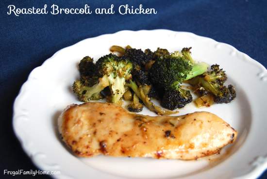 A Quick Dinner Recipe, Roasted Broccoli with Chicken