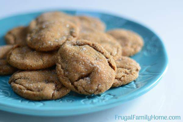 Soft baked gingersnap cookies from scratch. Make these soft and delicious gingersnap cookies to enjoy for dessert, pack into your kid's lunches, or give as a gift. They are easy to make and you can freeze the dough until later too.