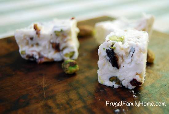 Cherry, Vanilla and Pistachio Fudge