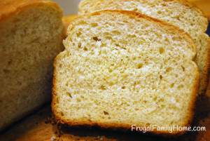 Frugal Homemade Bread Recipe Dairy Free Egg Free Frugal Family Home   Upclose Photo Of Bread 300x201 