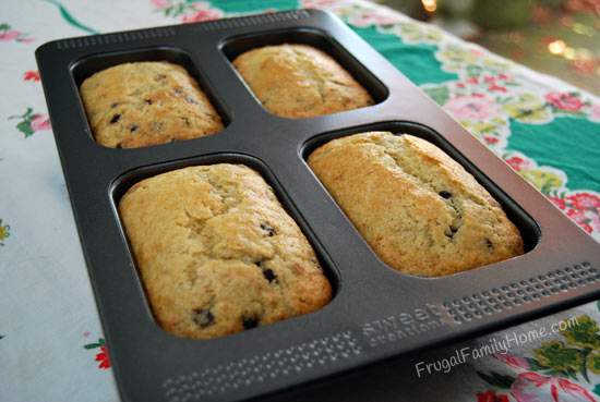 Bread all baked in mini loaf pan