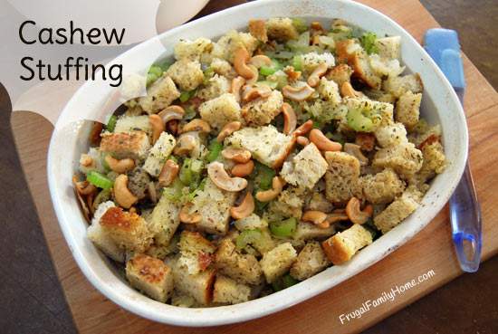 Vegan and Dairy Free Cashew Stuffing Recipe