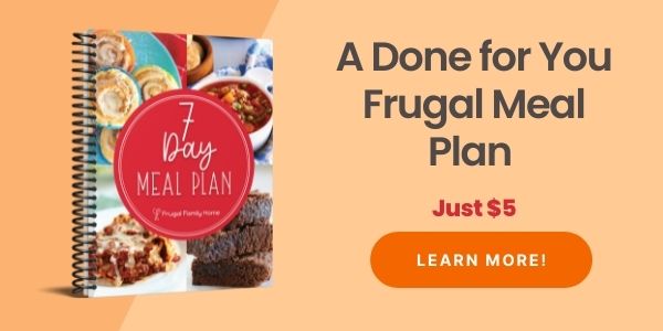 A frugal meal plan for families