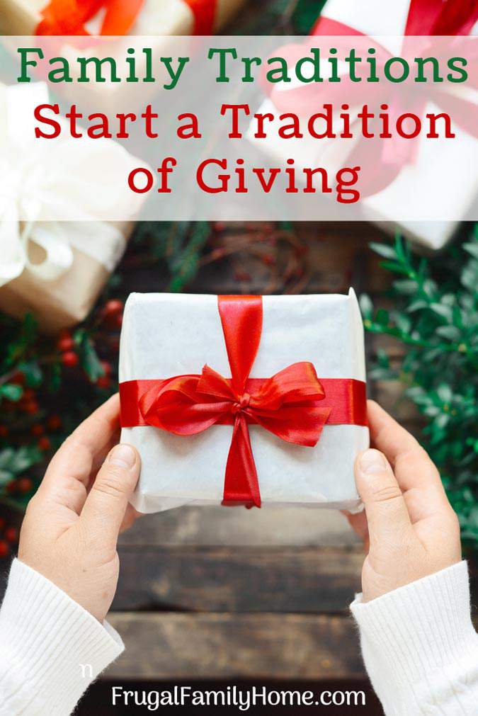 Get your kids into giving by starting a family Christmas tradition of giving.