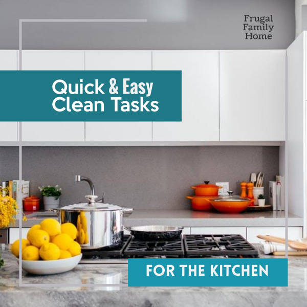 Cleaning tasks for kitchens