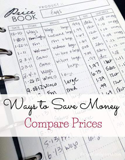 Ways to Save Money, Compare Prices