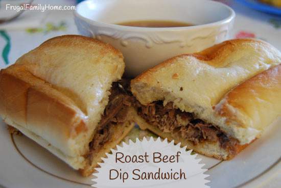 Easy Dinner Recipe, Roast Beef Dip Sandwiches | Frugal Family Home