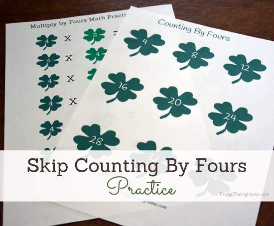 Homeschool Freebie, Skip Counting by Fours