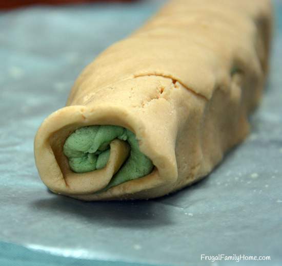 Refrigerator Cookie Dough Rolled Up