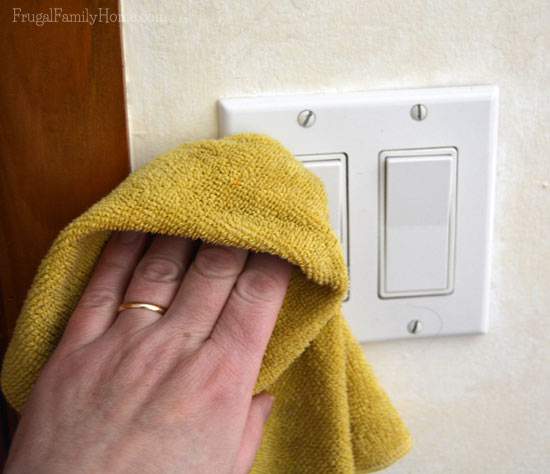 The light switches sure can get dirty. Don't forget the wall around them too. 