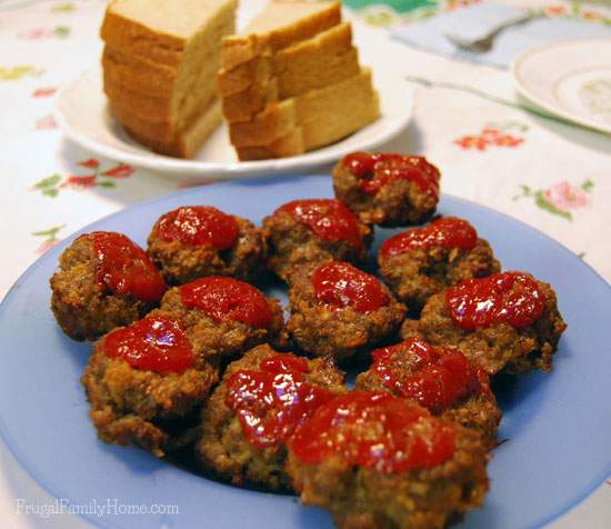 Delicious muffin tin meatloaves.