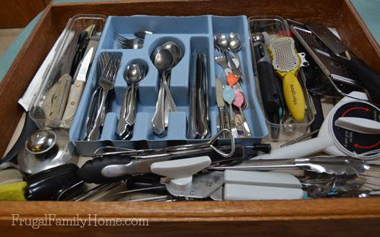 Cleaning the silverware drawer, where do those crumbs come from?