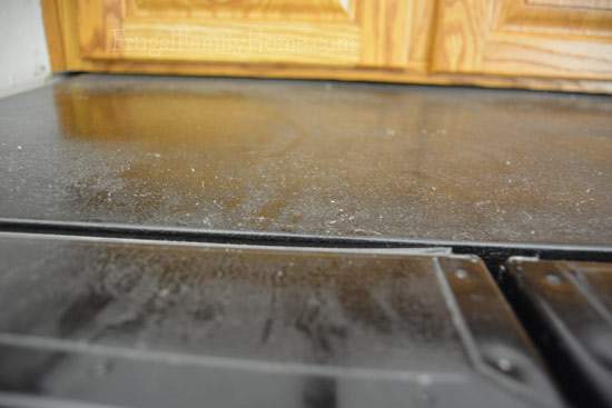 The top of the refrigerator gets so dusty and sticky.