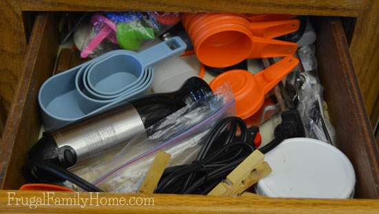 Utensil drawer was quite a mess