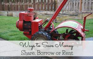 Ways to save money, share, borrow, or rent