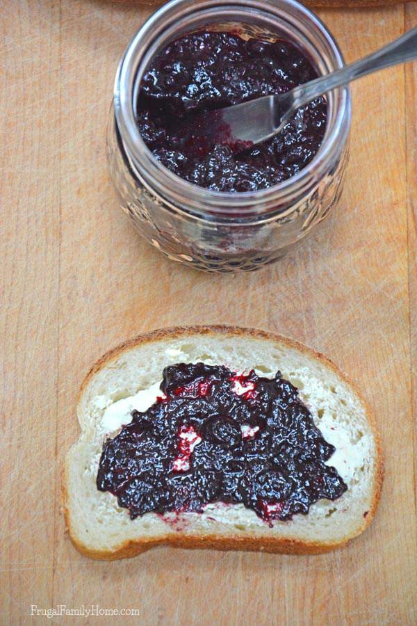 Yummy and easy recipe for blueberry jam, Frugal Family Home