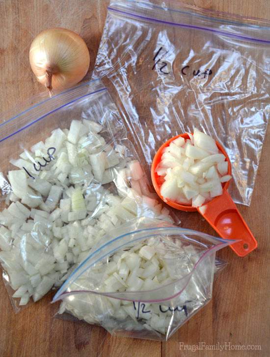 Freezer Cooking, how to freeze onions