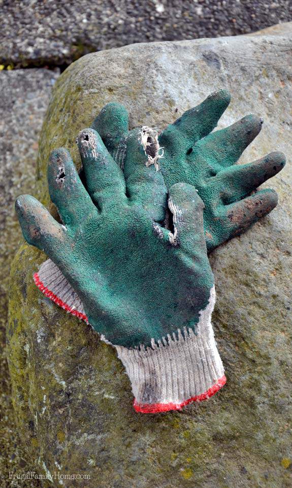 Gardening gloves really help to protect your hand. 