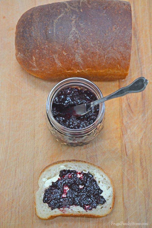 Easy to make blueberry jam recipe, Frugal Family Home