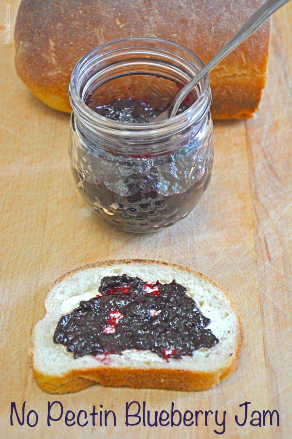 No Pectin Blueberry Jam, Frugal Family Home