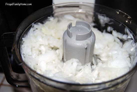 Freezer cooking, chopped onions for the freezer