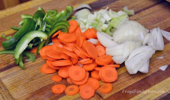 Mongolian Ground Beef with lots of vegetables