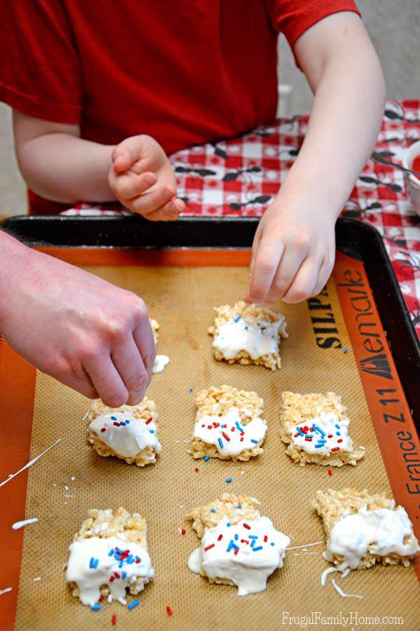 Rice Krispy Treats for the 4th of July