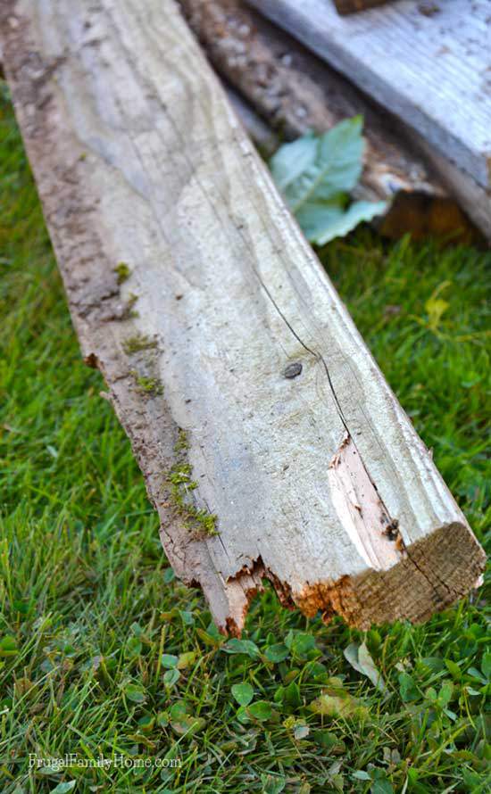 Rotten raised beds out of our garden