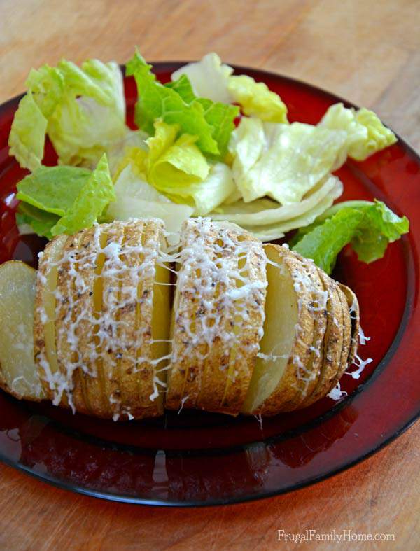 Easy to make microwave hasselback potatoes, Frugal Family Home