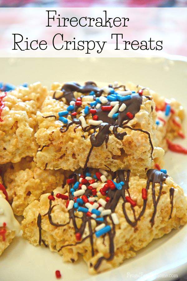 Fire Cracker Rice Crispy Treats