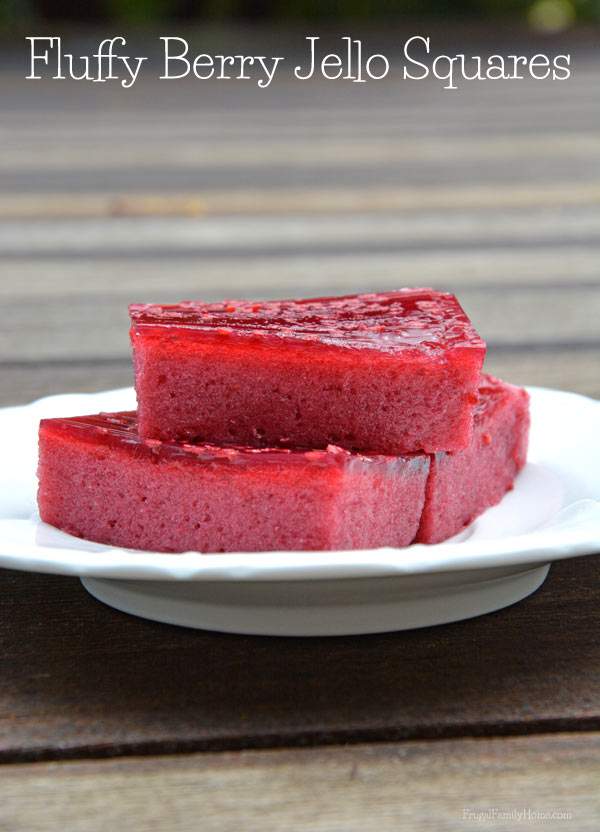 Fluffy Berry Jello Square Recipe, Frugal Family Home