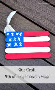 Kids Craft: 4th of July Flags | Frugal Family Home