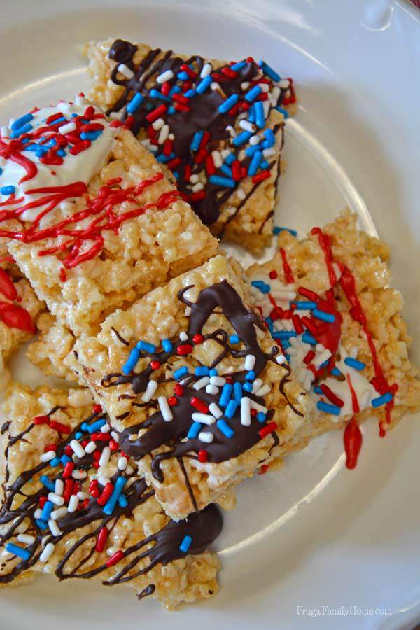 Rice Krispy Treats for the 4th of July