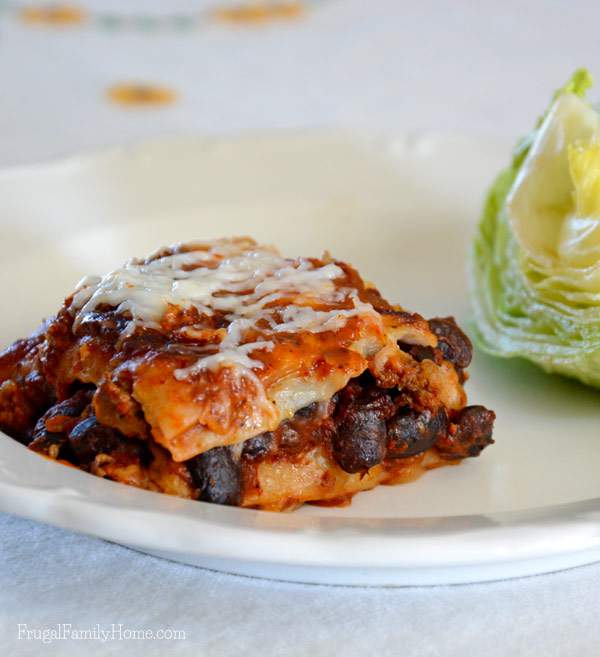 Beef and Bean Enchiladas from the slow cooker, Frugal Family Home