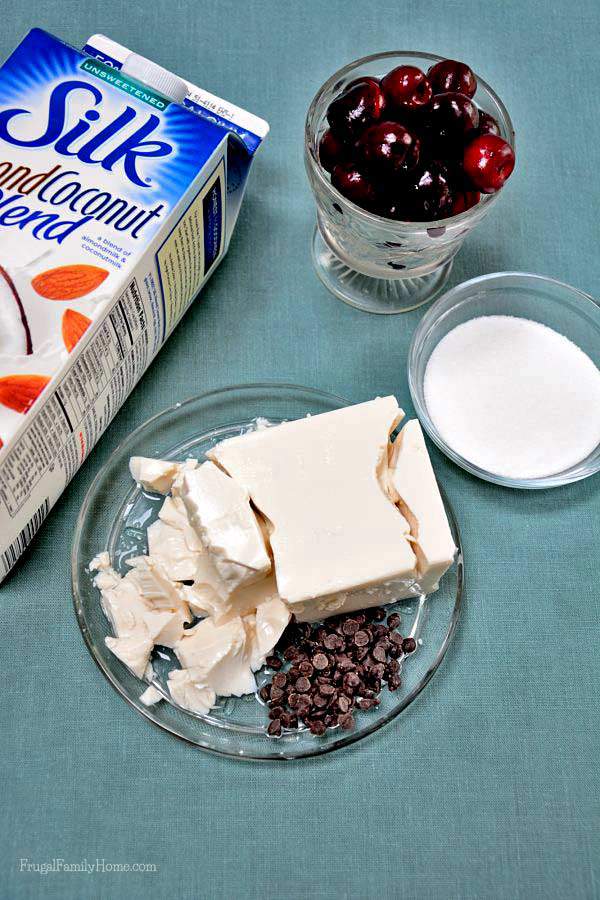 Ingredients for this yummy ice cream, Frugal Family Home, #SilkAlmondBlends #shop