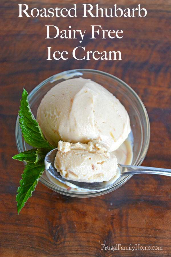 Dairy Free Roasted Rhubarb Ice Cream Recipes, Frugal Family Home