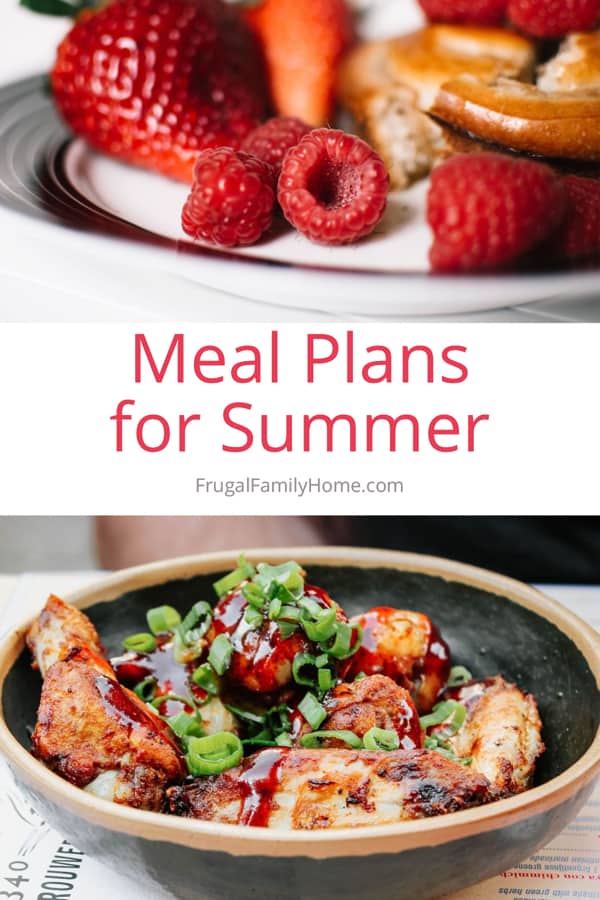 Meal plan ideas for summer