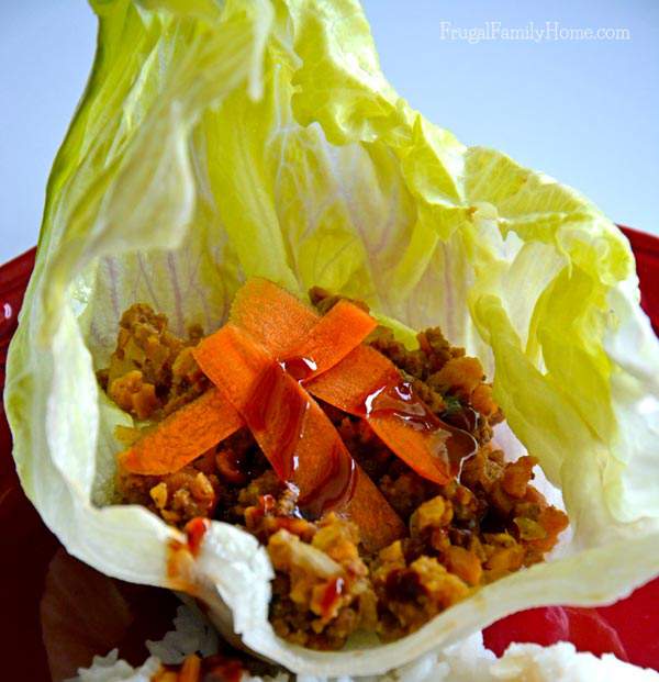 Easy to make ground beef lettuce wraps, Frugal Family Home