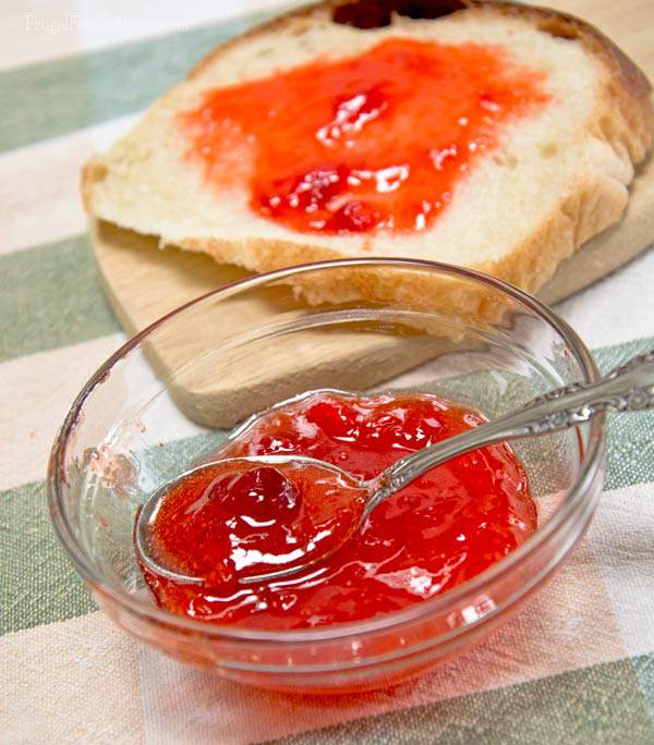 Yummy Strawberry Jam for the Freezer, Frugal Family Home