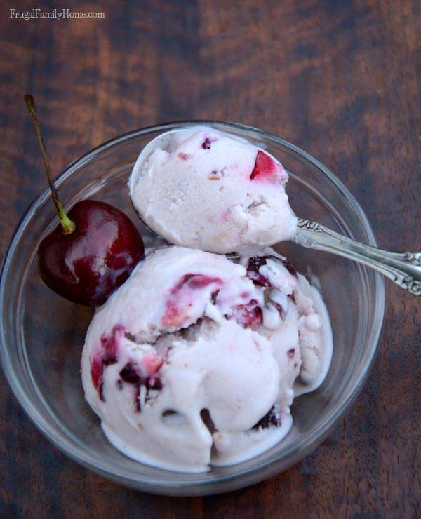 A delicious dairy free ice cream recipe using cherries, Frugal Family Home, #SilkAlmondBlends #shop
