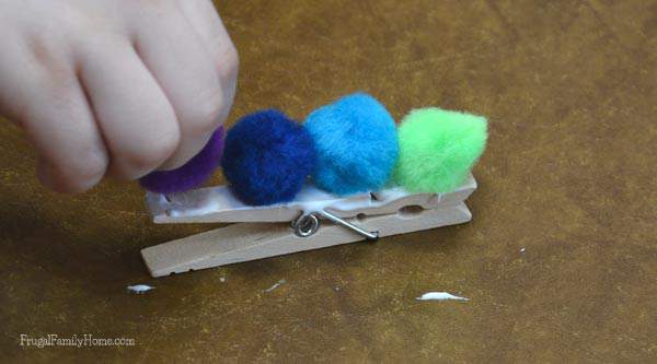 Kid's Craft, Caterpillar Clips - Frugal Family Home