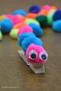 Kid's Craft, Caterpillar Clips | Frugal Family Home