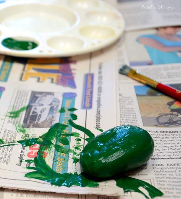 Painting our ladybug rocks | Frugal Family Home