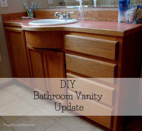 Diy Bathroom Vanity Update Frugal, How To Update Bathroom Vanity Top