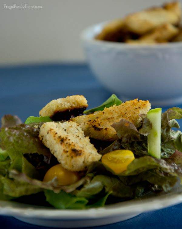 Quick and Easy Croutons Recipe | Frugal Family Home