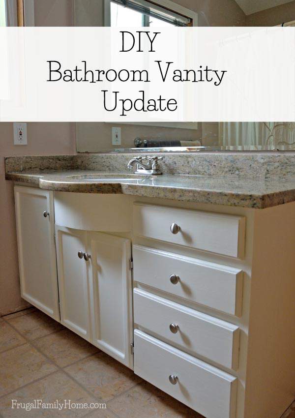 The unveiling of our DIY Bathroom Vanity Update | Frugal Family Home