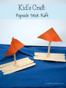 Kid's Craft, Popsicle Stick Rafts 