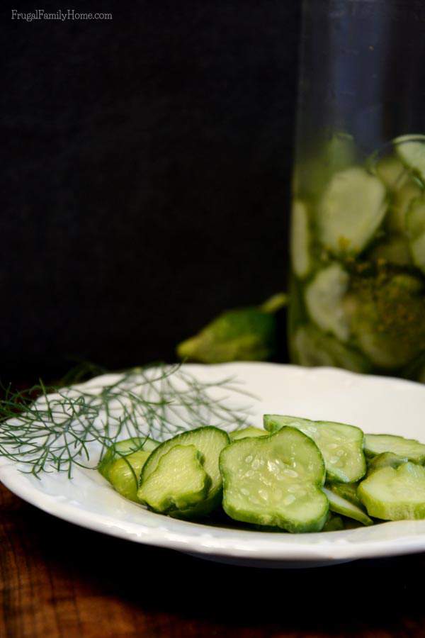 So easy to make refrigerator dill pickles with garlic | Frugal Family Home