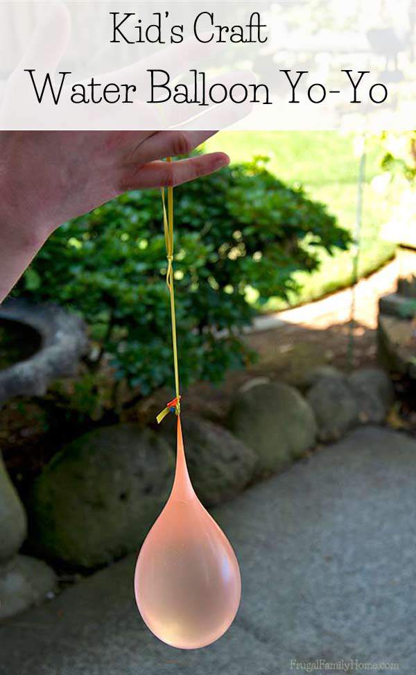 Kid's Craft, Water Balloon Yo-Yo | Frugal Family Home